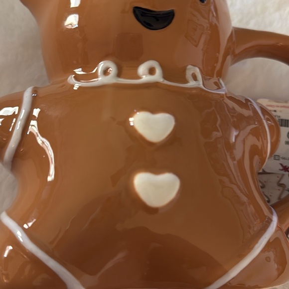 Bake Shop Holiday Gingerbread Man Christmas Measuring jug/ Cup Frosted Hearts - Picture 5 of 8